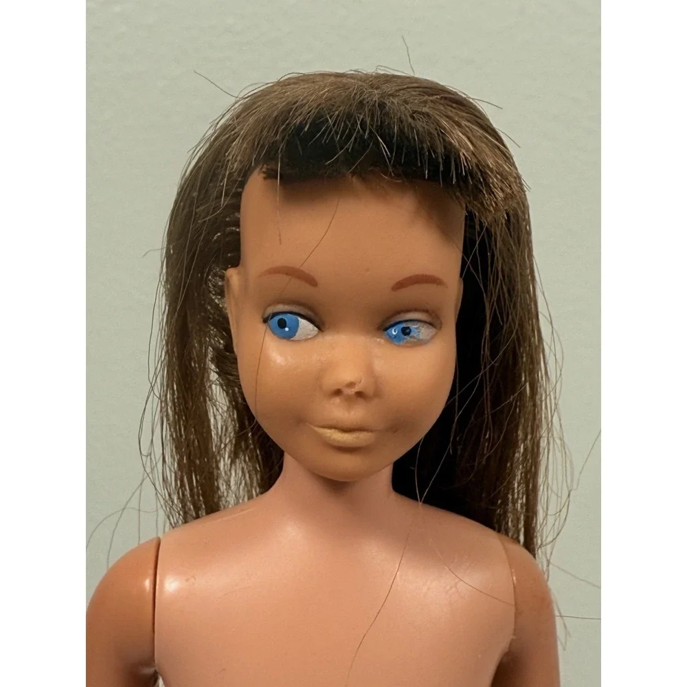 Vintage 1963 Skipper Doll 0950 Light Brunette Straight Leg Mattel Barbie Early